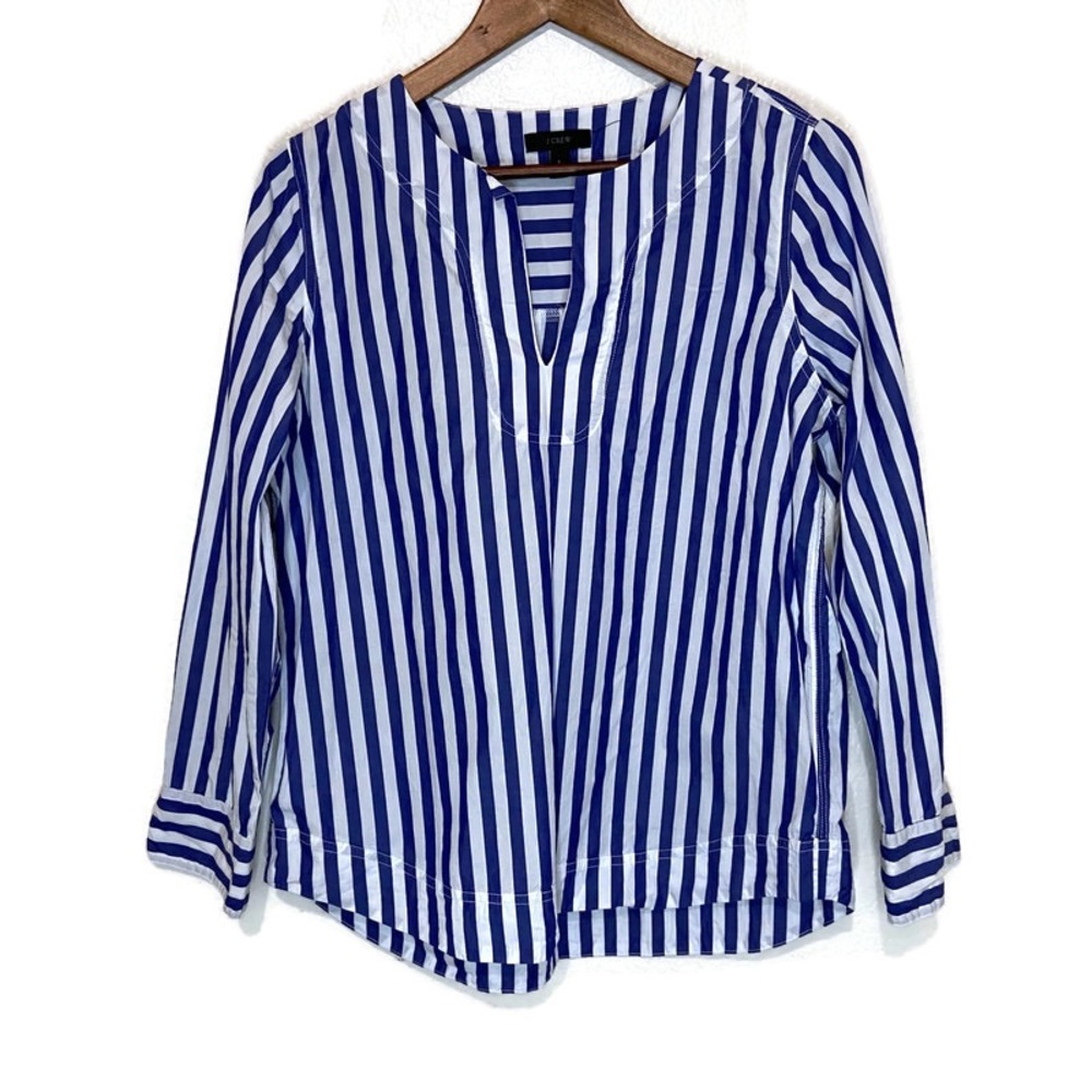 J. Crew women’s top small blue & white stripe